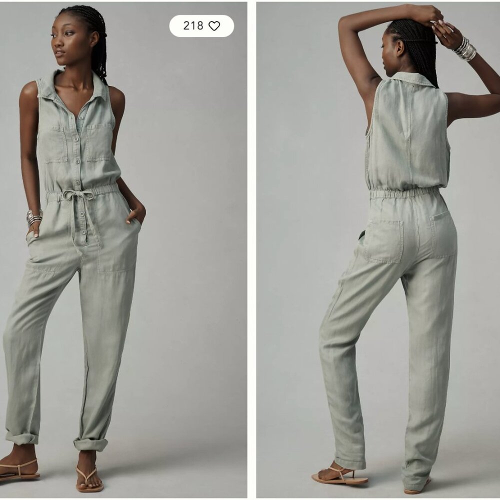 Cloth & Stone Sierra Linen Pocket Jumpsuit – NWT – Size L